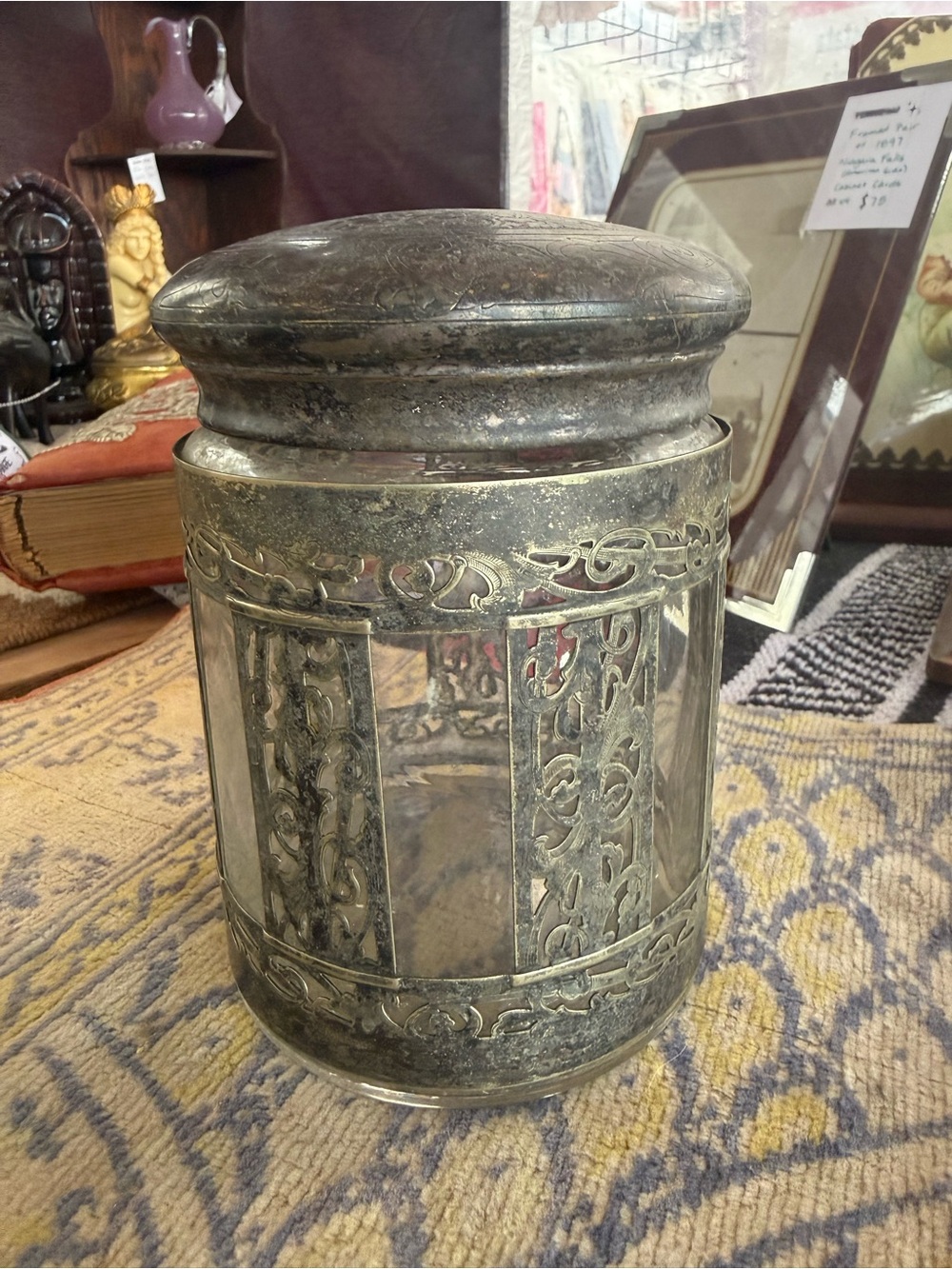 C. Late 1800’s Glass with German Silver Overlau